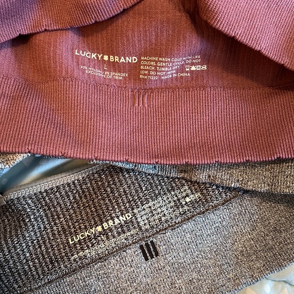 2 Lucky Brand bralette in grey and light maroon. Size large - Picture 2 of 3